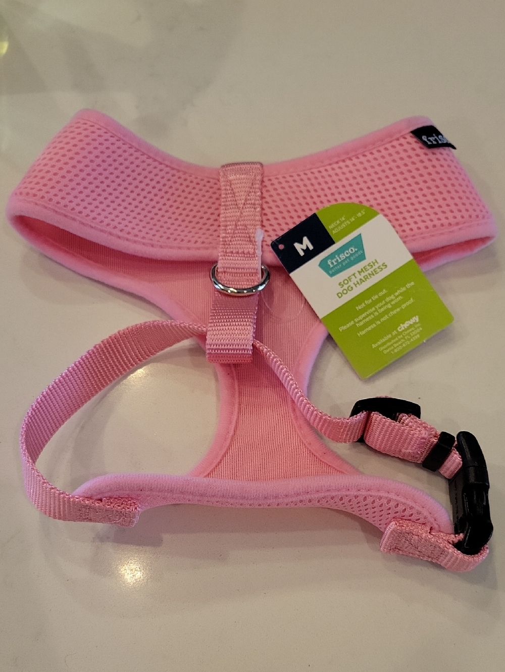 Frisco Soft Mesh Dog Harness in Pink - Medium